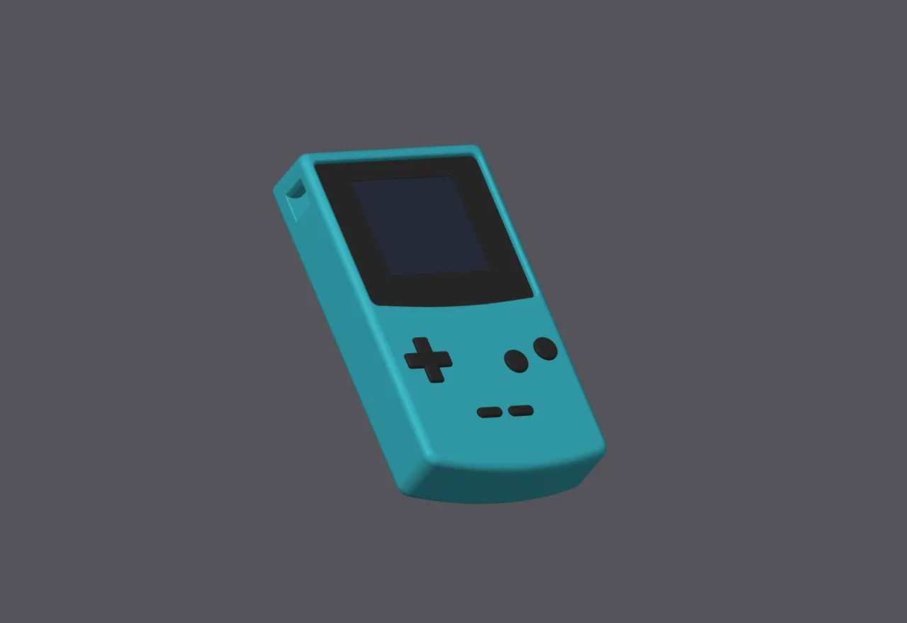 Retro Handheld Console Color Keychain view 2