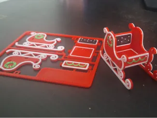 Santa Claus Sleigh - Reinforced kit card