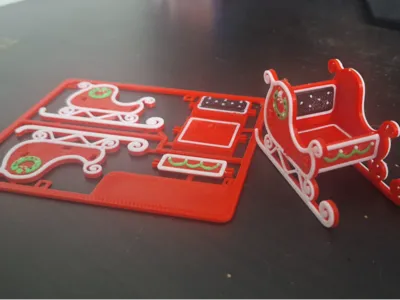 Santa Claus Sleigh - Reinforced kit card