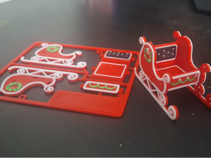 Santa Claus Sleigh - Reinforced kit card