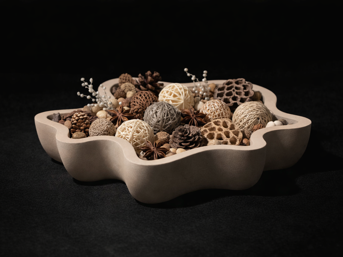 wave tray / bowl boho