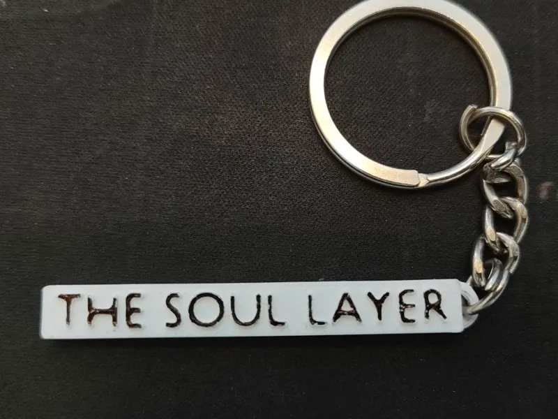 Small Text Keychain