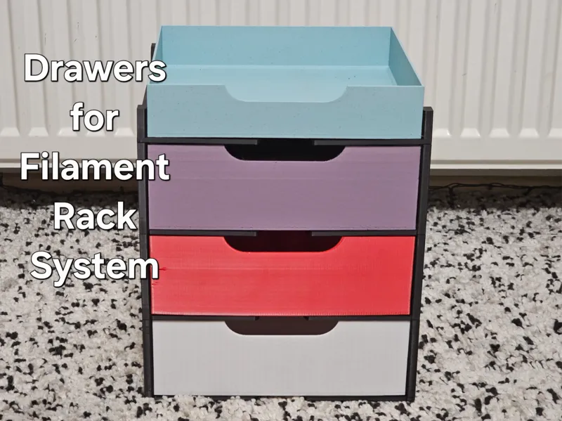Custom Drawers for Filament Rack System Gridfinity