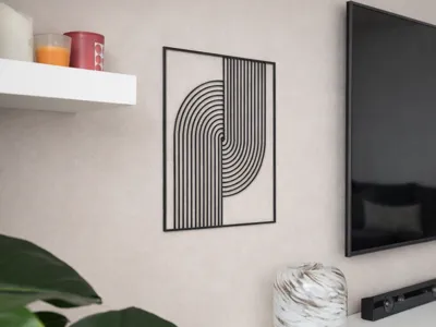 line art wall decor