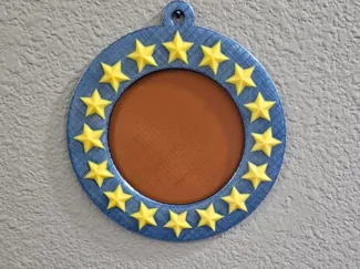 Round Star Photo Frame for 4" round photo's