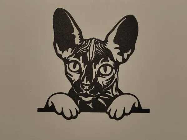 Chat sphynx (déco murale)