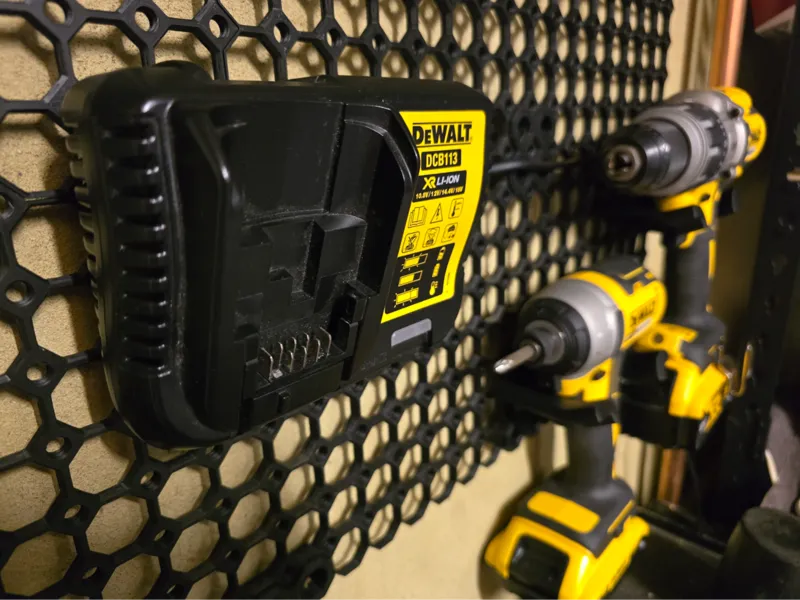 Dewalt DCB113 charger - 3 or 5 push fits.