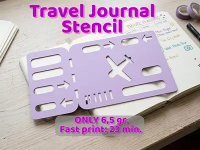 Travel journal stencil