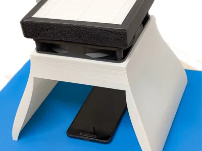 "Laminar Flow" Hood for Phone Screen Protection