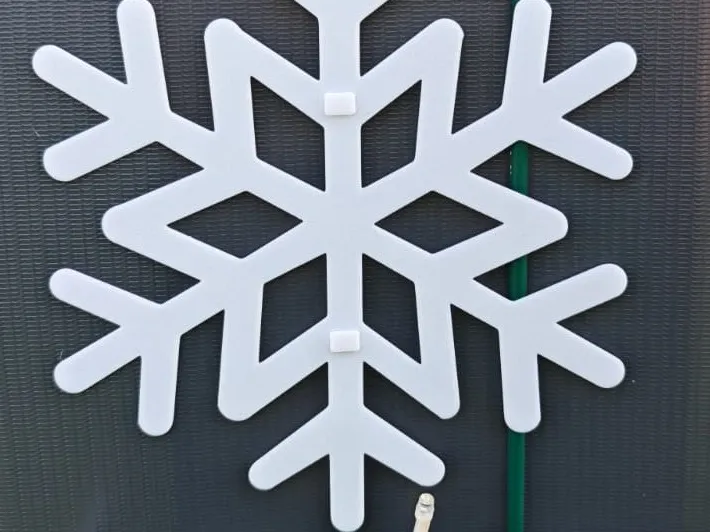 Schneeflocke groß mit Klipps zum anbringen am...