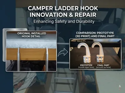 Camper ladder hooks