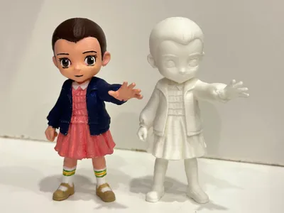 Eleven Stranger things , Girl Figurine, 3D Model