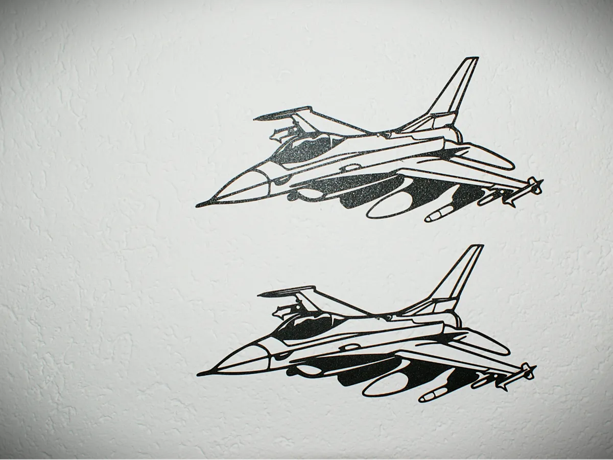 Duo d'avions de chasse en déco murale