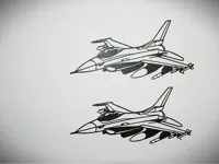 Duo d'avions de chasse en déco murale — photo 1