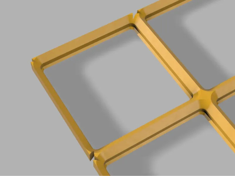Gridfinity Baseplate 5x5 with X-CONnector
