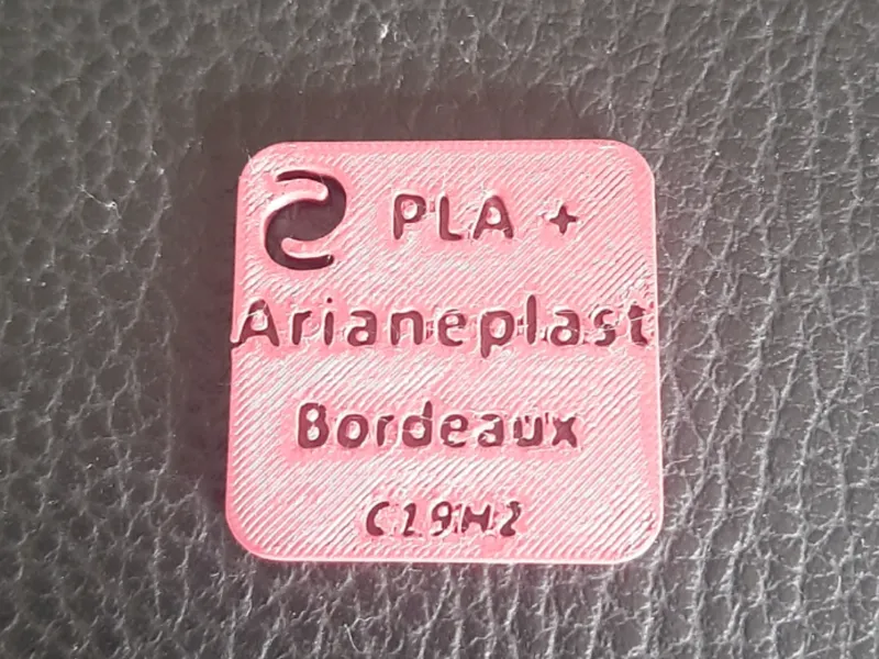 Échantillon filament Arianeplast PLA+ Bordeaux