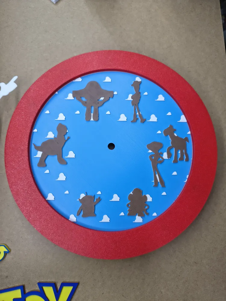 Toy Story Wall Clock optional stand Fan Art - Free 3D Print Model ...