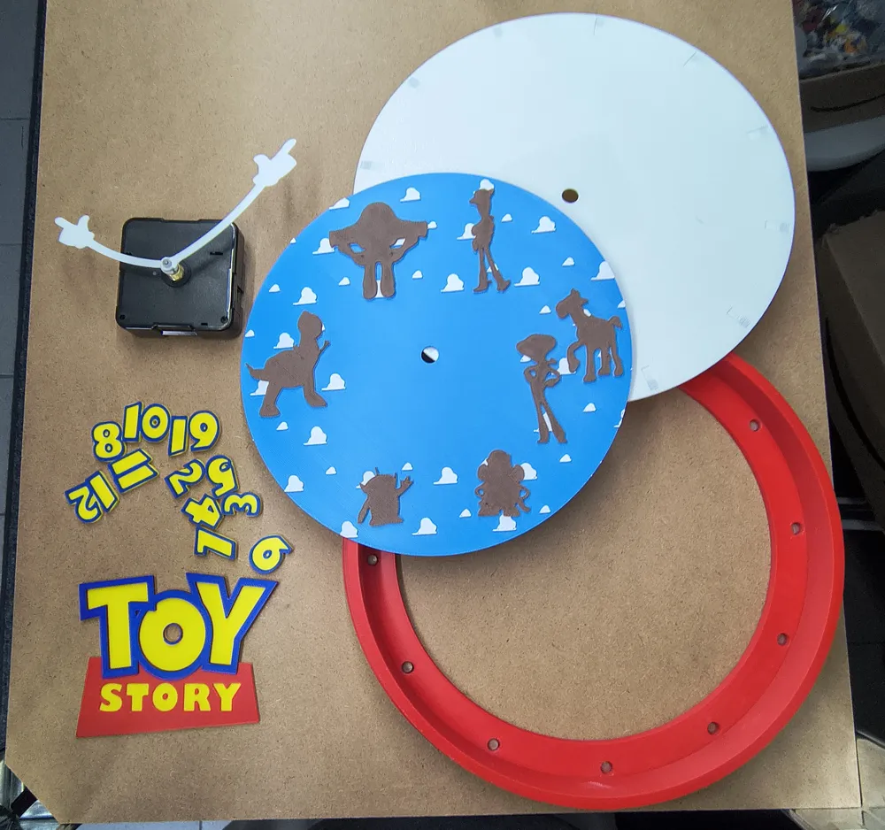 Toy Story Wall Clock optional stand Fan Art - Free 3D Print Model ...