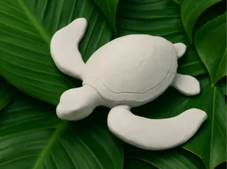 Sea Turtle Laying Flat Model Sculpture