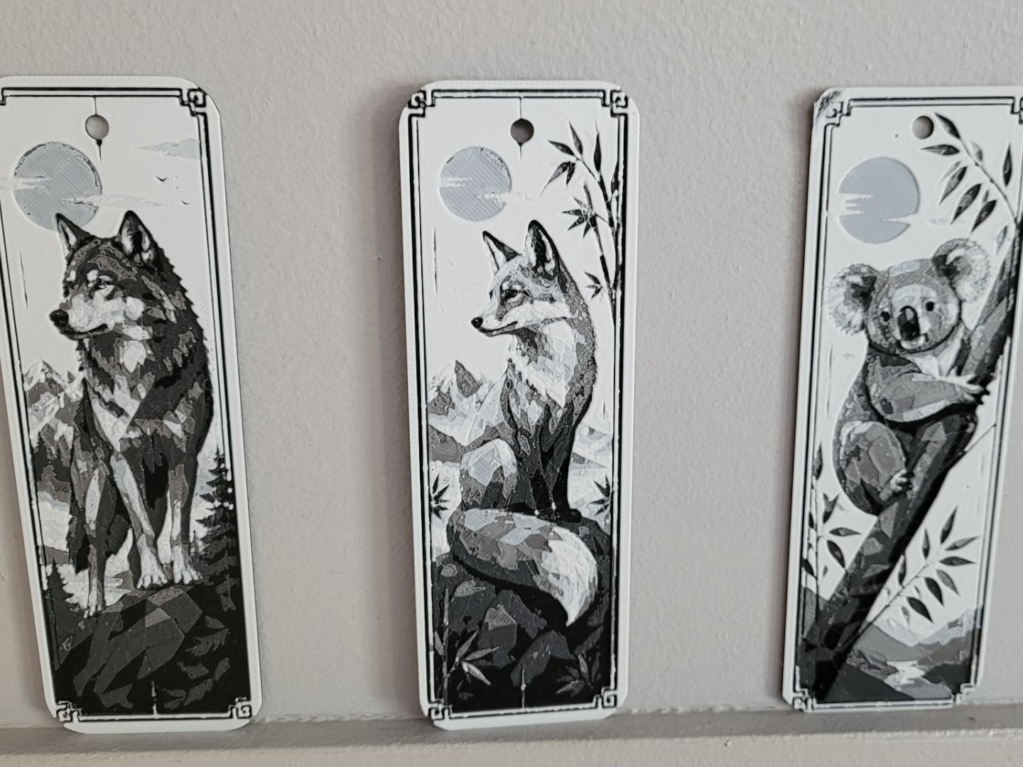 marque-pages géométriques animaux 
