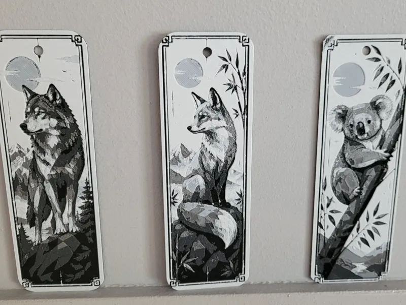 marque-pages géométriques animaux 