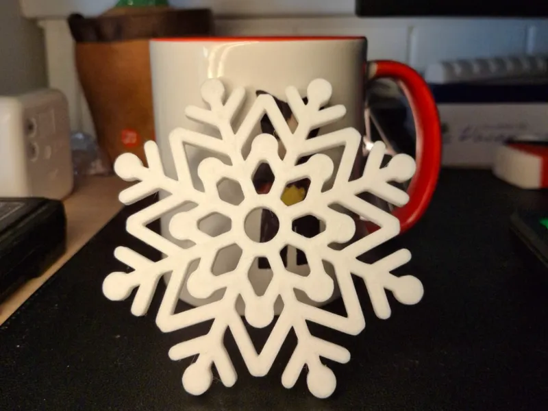 snowflake coaster