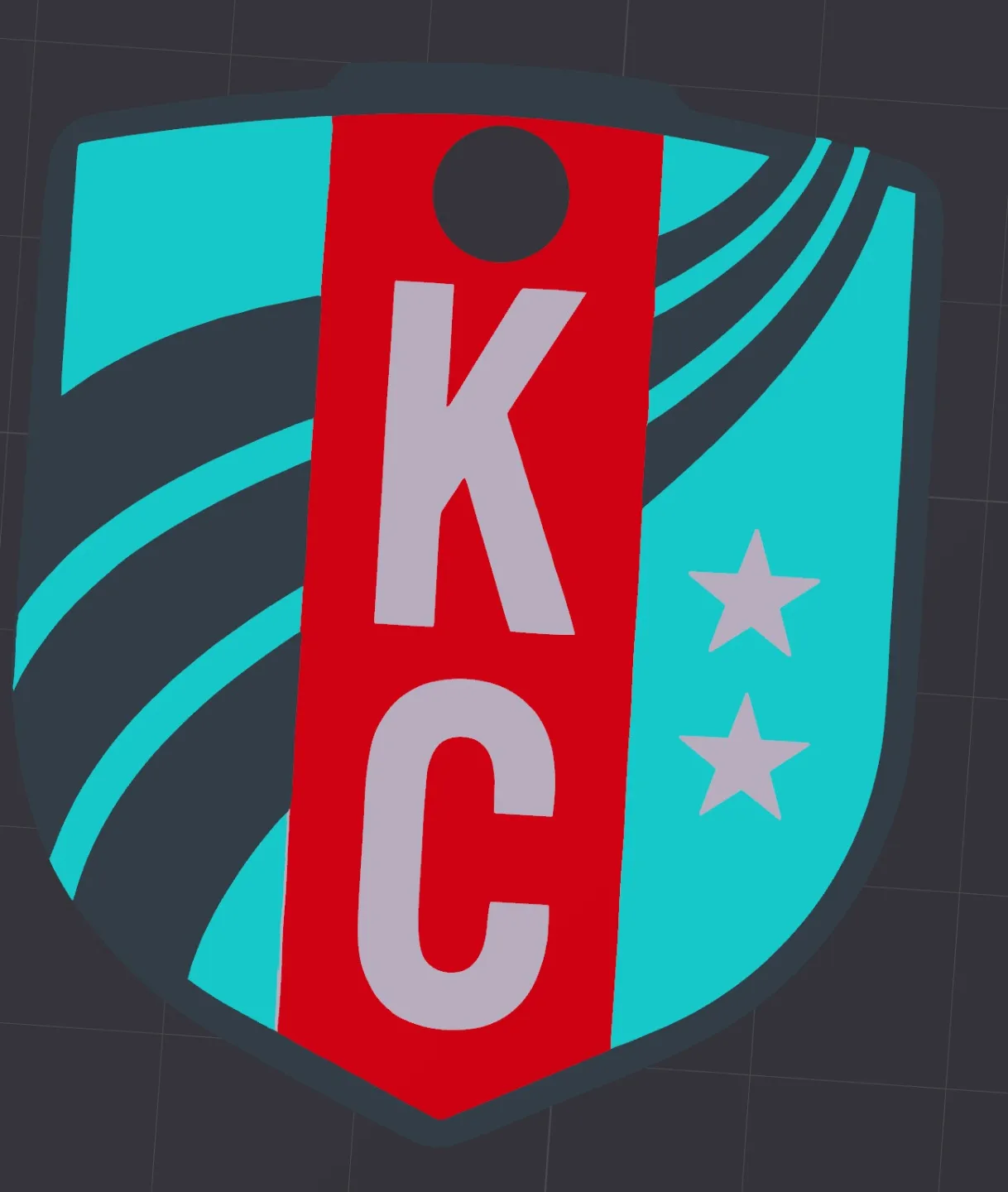 KC Current Keychain/Earring view 2
