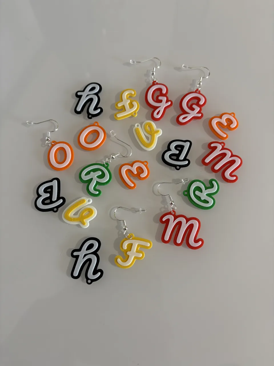 Orecchini iniziale nome lettera personalizzabili view 2