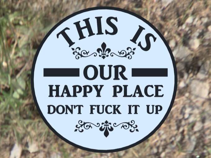 OUR Happy Place plaque