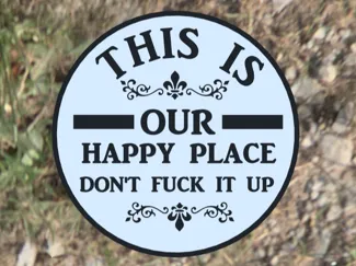 OUR Happy Place plaque