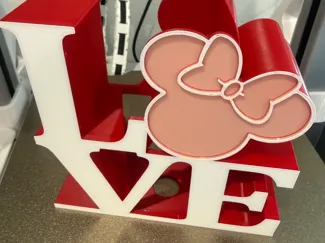 "LOVE" Minnie Mouse Valentines Day BBW Soap Holder