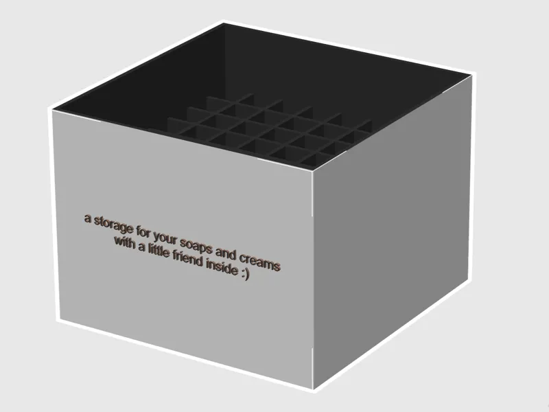 Soaps and creams storage with a creeper inside