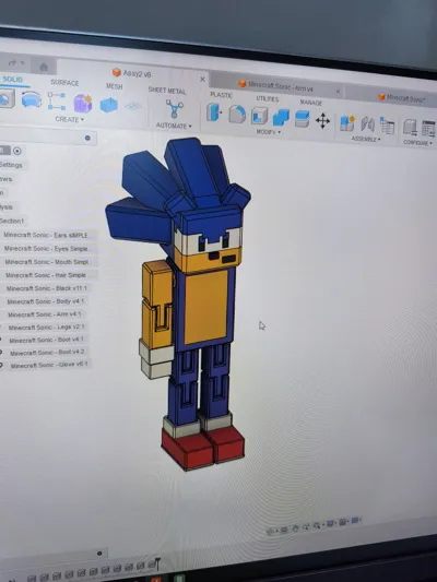 Sonic the Hedgehog - Minecraft Style by Spennolio MakerWorld: Download ...