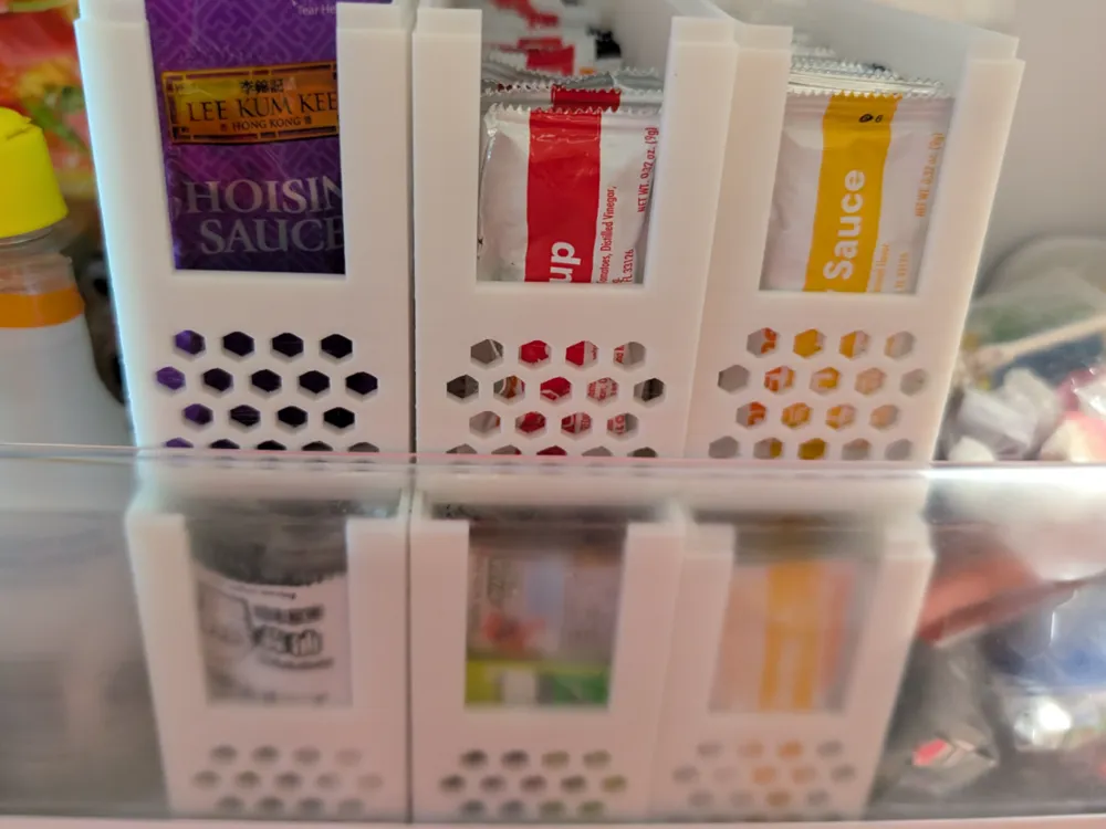 Organizador: Customized Stackable Sauce Packet Organizer. Referencia del modelo original.