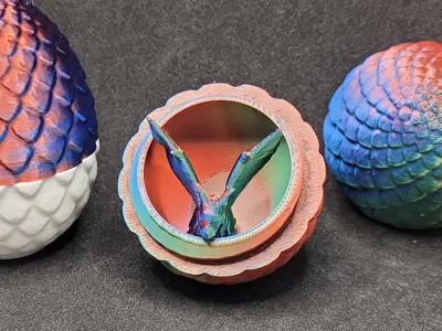 Dragon Egg with screw cap and mini dragon - Free 3D Print Model ...