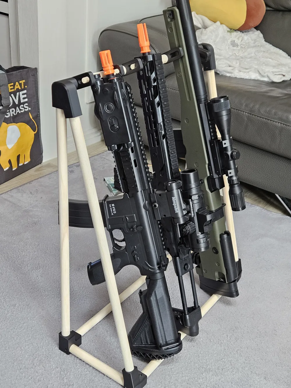 BB gun stand ( bbgun stand ) - Free 3D Print Model - MakerWorld