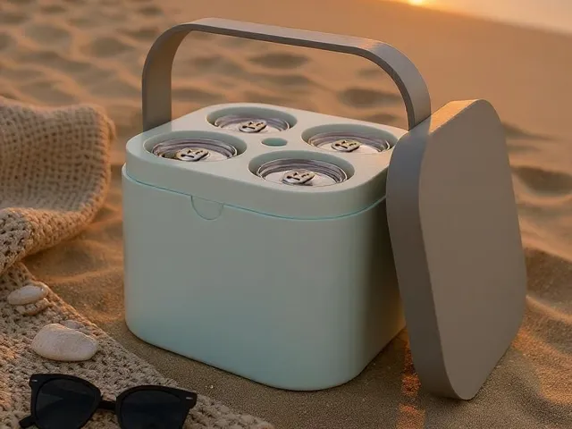Freezable Cooler Cube - 4 Cans 12oz, Water Chamber