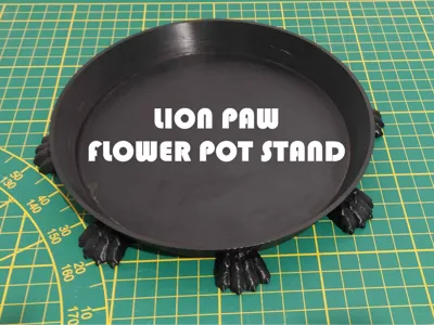 Lion paw flower pot stand