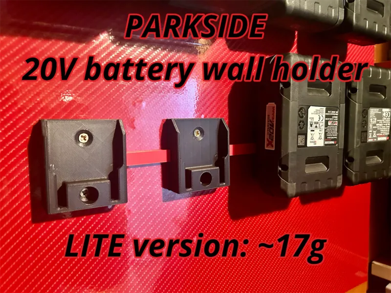 PARKSIDE 20V battery wall holder (LITE version)