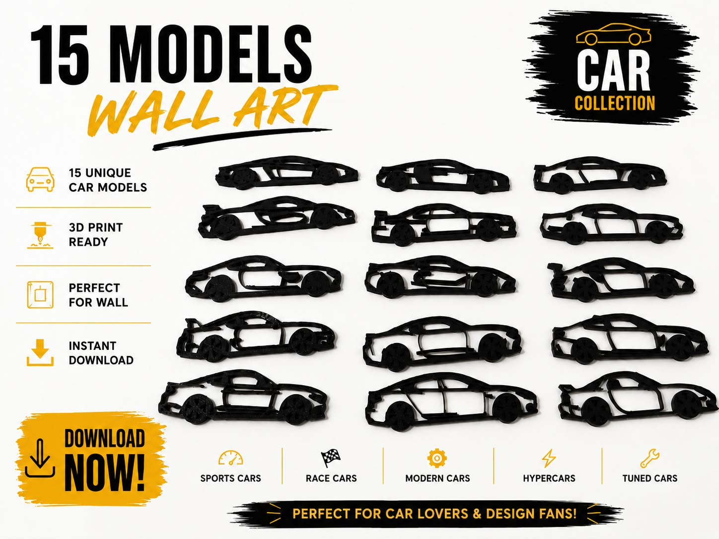 Bring your favorite cars to your wall 15  car art