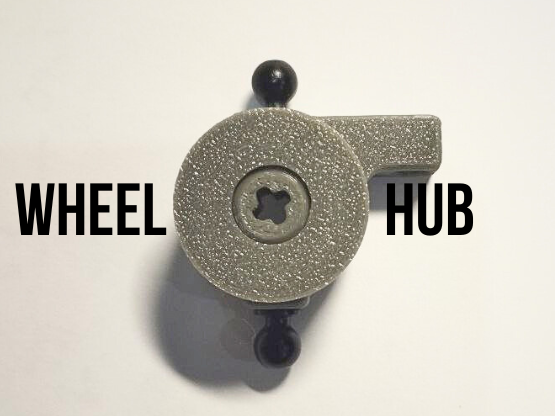 Brick wheel hub with bearings