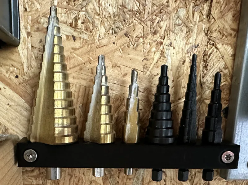 Step drill holder