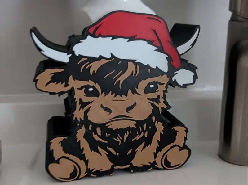 Christmas Cow Soap Holder