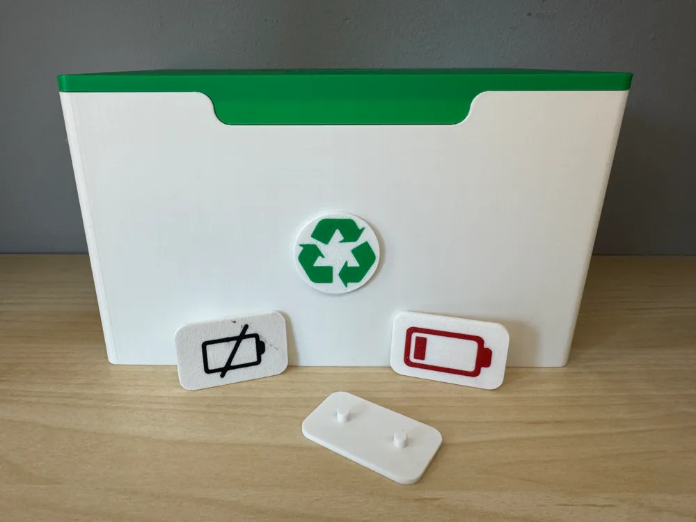 XXL Battery Recycling Box (Changeable Symbols) by Lukas - MakerWorld