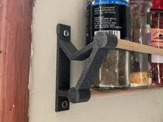 Spice Rack for wall or cabinets, with screw holes