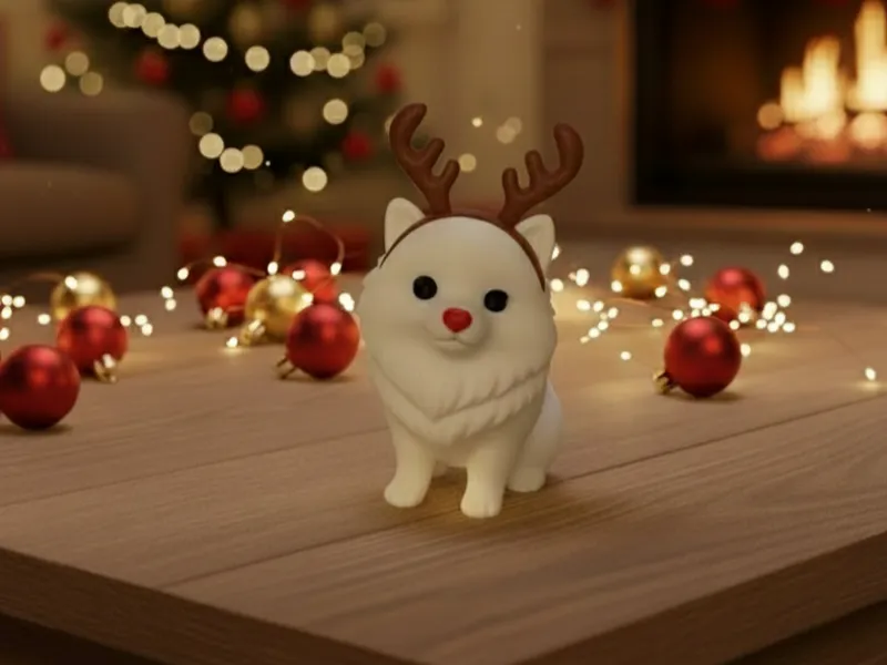 Cute Christmas Dog - Reindeer Antlers