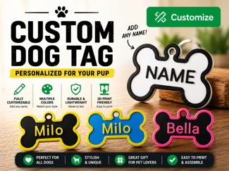 Fully Custom Dog Tag
