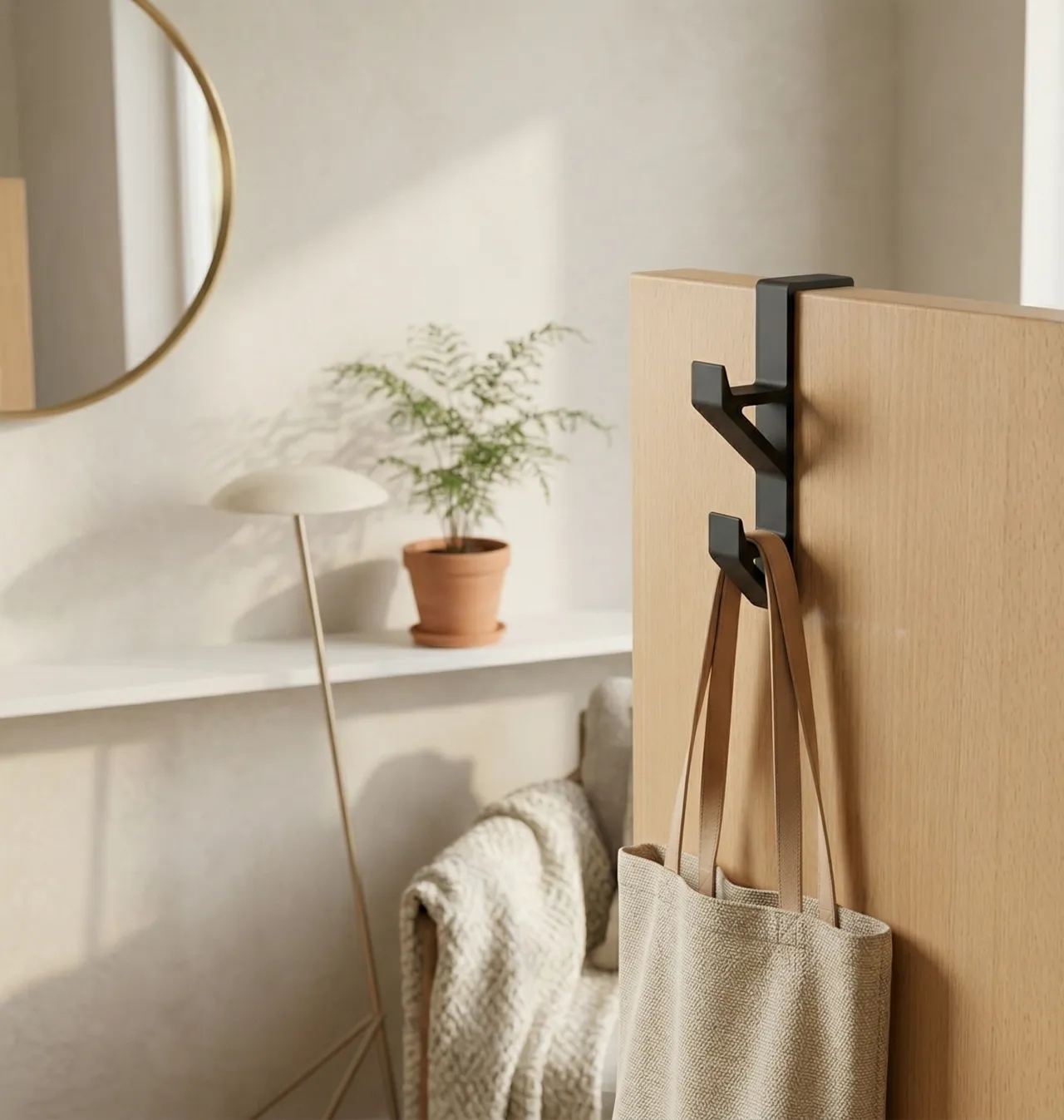 Over door hook, wall-shower hook - many thickness view 2