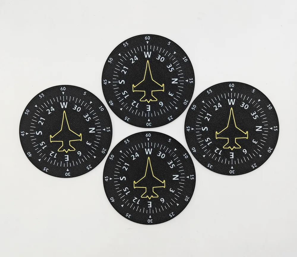 Airplane Compass Coasters - Free 3D Print Model - MakerWorld