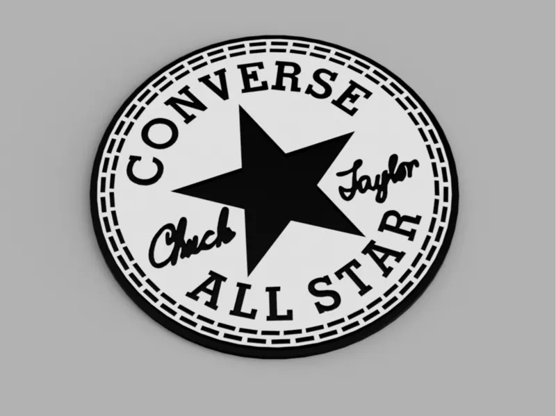 Retro Star Badge • 3D Wall Decor Coaster noAms
